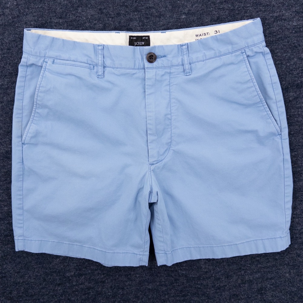 J.Crew Chino Shorts Mens 31 Light Blue 7 Inch Inseam Excellent
